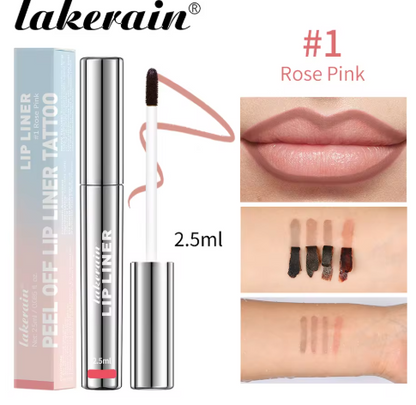 Waterproof Lip Liner Peel Off Tattoo Lipgloss Waterproof Long Lasting Matte Lip Tint Brown Contour Tear-off Lips Stain Cosmetic