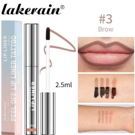 Waterproof Lip Liner Peel Off Tattoo Lipgloss Waterproof Long Lasting Matte Lip Tint Brown Contour Tear-off Lips Stain Cosmetic