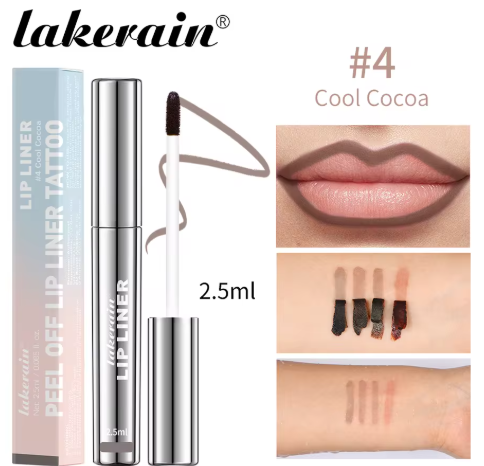 Waterproof Lip Liner Peel Off Tattoo Lipgloss Waterproof Long Lasting Matte Lip Tint Brown Contour Tear-off Lips Stain Cosmetic