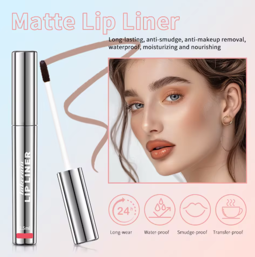 Waterproof Lip Liner Peel Off Tattoo Lipgloss Waterproof Long Lasting Matte Lip Tint Brown Contour Tear-off Lips Stain Cosmetic