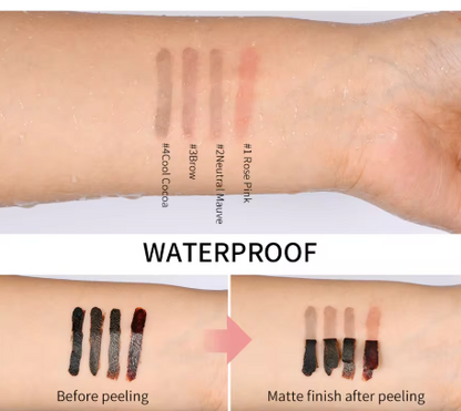 Waterproof Lip Liner Peel Off Tattoo Lipgloss Waterproof Long Lasting Matte Lip Tint Brown Contour Tear-off Lips Stain Cosmetic